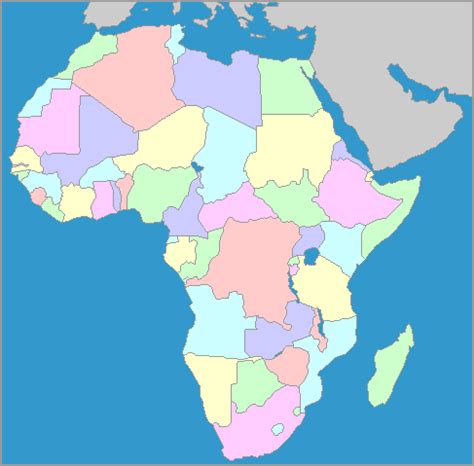 Africa Map Without Names Africa Map No Labels Map Of Africa Without
