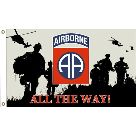 Us Army 82nd Airborne Flag With Grommets 3ft X 5ft Etsy