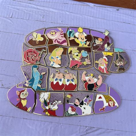 Alice In Wonderland 65th Puzzle Teacup Mystery Disney Pin Complete 16