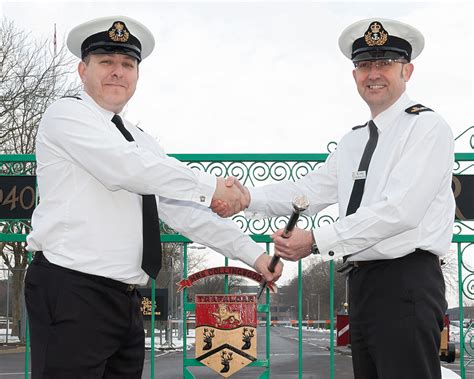 hms collingwood welcomes new base warrant officer royal navy