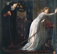 Fair Rosamund and Queen Eleanor - 爱德华·伯恩-琼斯Burne-Jones作品,无水印高清图 - 麦田艺术