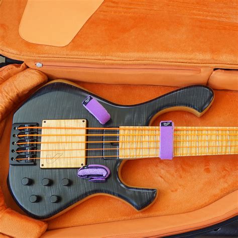 an electric guitar is sitting in its case
