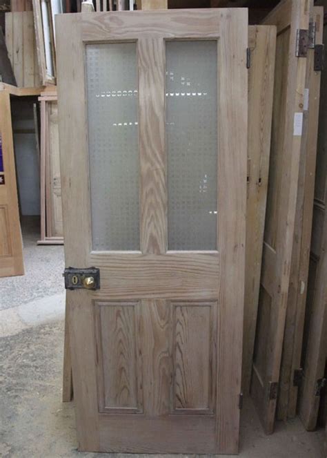 Half Glazed Interior Pitch Pine Door Stained Glass Doors Company