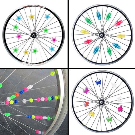 Momoonnon 170 Counts Colorful Bike Wheel Beads Bicycle Decoration Spoke