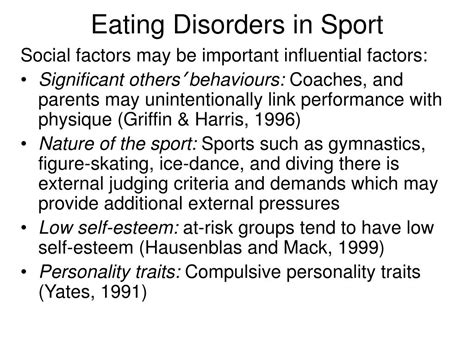 Ppt The Physical Self Eating Disorders And Exercise Dependence