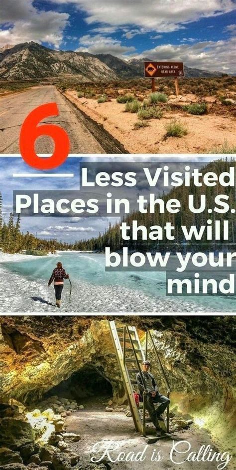 Four Different Pictures With The Words Less Visited Places In The U S That Will Blow Your Mind