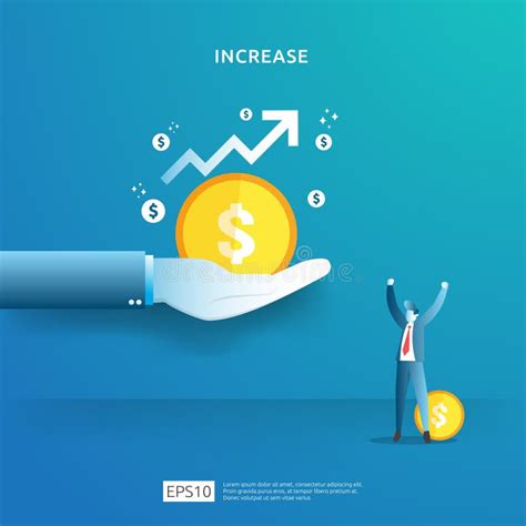 Income Salary Rate Increase Concept Illustration With People Character