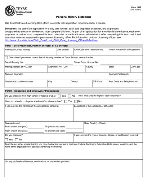 Form 2982 Fill Out Sign Online And Download Fillable Pdf Texas