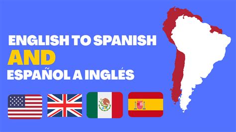 Spanish Into English Names Spanis To English Learning Translation