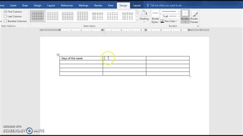 How To Add Columns And Rows To A Table In Microsoft Word Youtube
