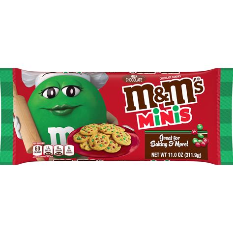 Mandms Minis Milk Chocolate Christmas Candy 11 Oz Bag