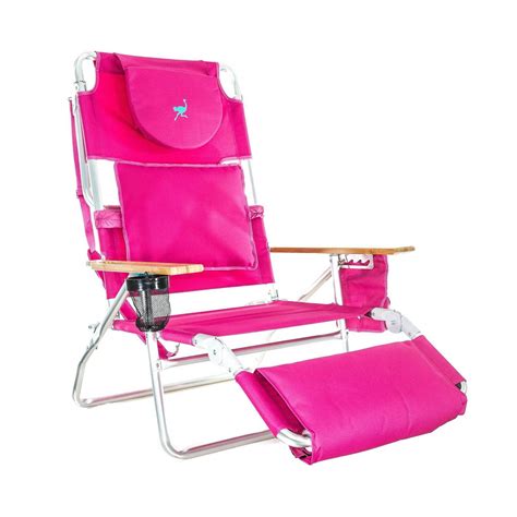 Ostrich Deluxe Padded 3 N 1 Outdoor Lounge Reclining Beach Lake Chair