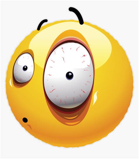 Big Eye Emoji 173 Decal Smiley Hd Png Download Kindpng