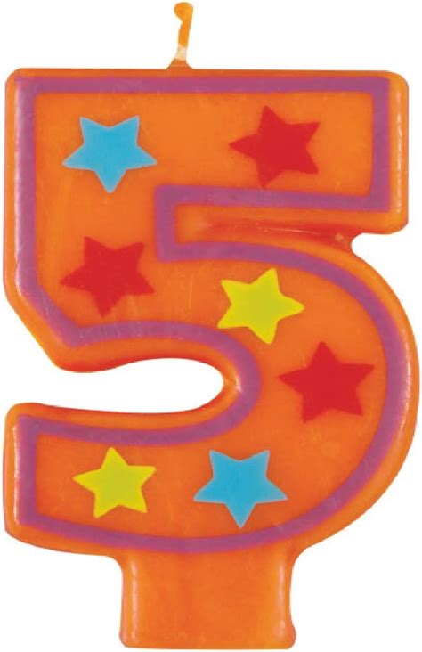 Decorative Stars Number 5 Birthday Candle Amazonca Home And Kitchen