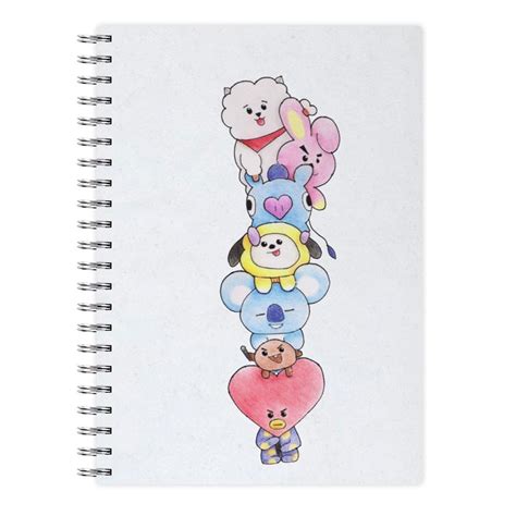 Bts Bt21 Drawing Notebook Fun Cases