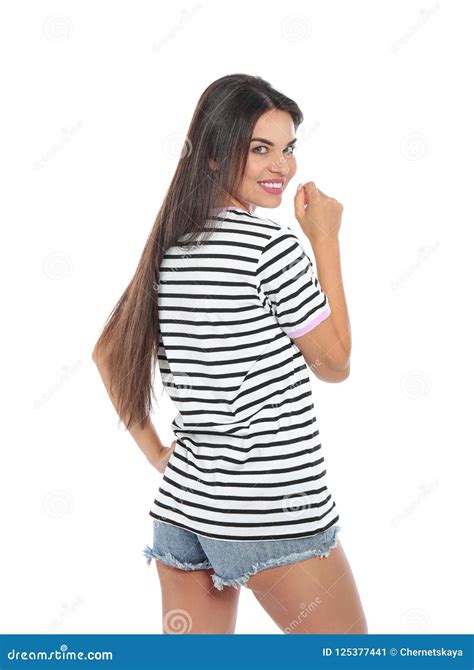Beautiful Woman In Casual Clothes Posing Stock Image Image Of Female