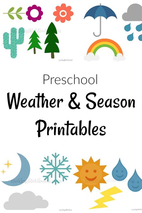 Activities four seasons for preschool. Free Weather and Seasons Preschool Printable | Making Life ...