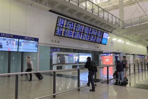 Hong Kong International Airport Arrival Hall Editorial Stock Image