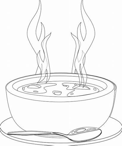 Soup Coloring Pages Bowl Printable Stone Getcolorings