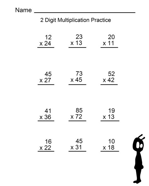 4th Grade Multiplication Practice Worksheets Free Printable