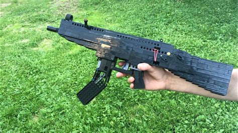 Lego Mp5 Shell Ejecting Rubber Band Gun Youtube
