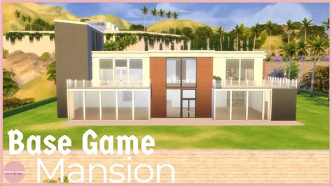 Base Game Mansion Pt 1 Sims 4 Base Game Mansion Build Youtube
