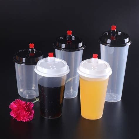 Custom Clear Disposable Plastic Pp U Shape Boba Bubble Milk Tea Cup