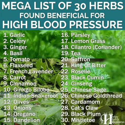 Herbs Health And Happiness Mega List Of 30 Herbs Found Beneficial For
