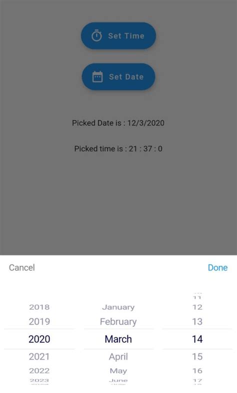 Flutter Date Time Picker Library With Example
