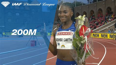 Dina Asher Smith Dominates The Womens 200m Field In Stockholm Iaaf Diamond League 2019 Youtube