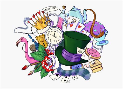 Alice In Wonderland Clock Cartoon Free Transparent