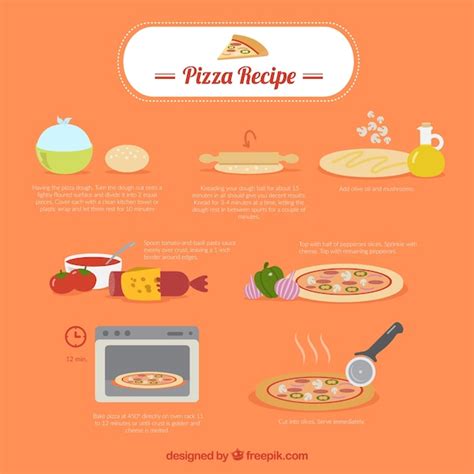 Pizza Recipe Infographic Vector Premium Download
