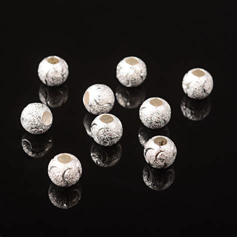 Brass Jewelry Findings, Beads, Silver Color, about 10mm in diameter ...
