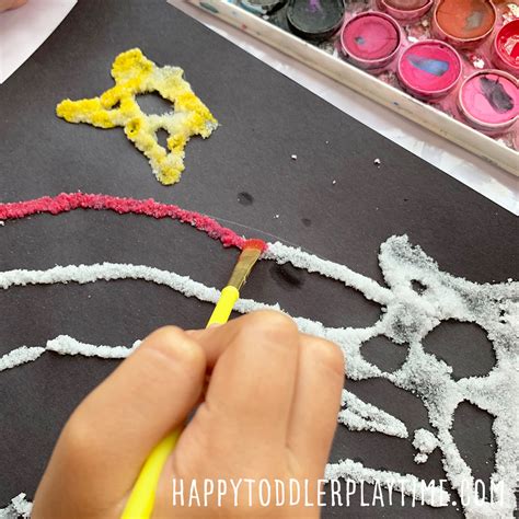 Salt Painting For Toddlers And Preschoolers Happy Toddler Playtime