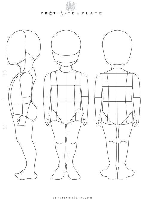 Kids Child Body Figure Fashion Template D I Y Your Own Fashion