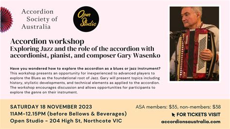 Accordion Workshop Exploring Jazz And The Role Of The Accordion With