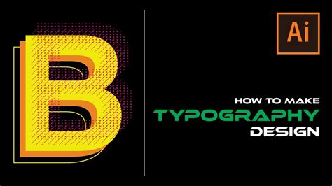 Typography Text B Letter Design In Adobe Illustrator Youtube