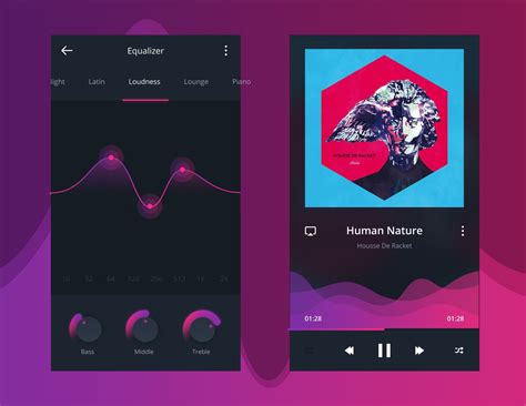 Free Ui Kit Social Music App Psd Каталог графики