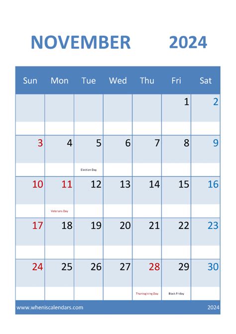 November 2024 Calendar Printables Monthly Calendar