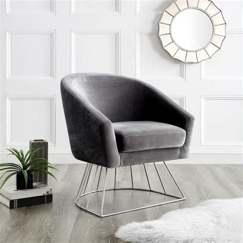 Grey Silver Inspired Home Accent Chairs Ac75 02gr Hd 64 600 