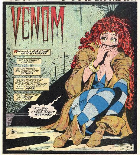 Mary Jane Cowers In Fear Of Venom In Amazing Spider Man Marvel Comic Books Marvel Art