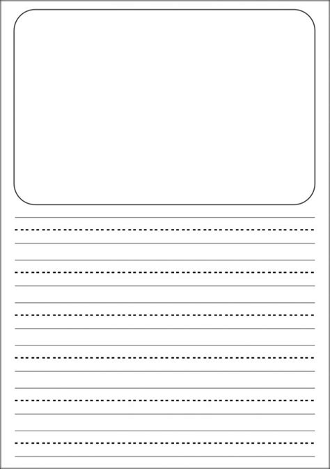 Printable Primary Lined Paper With Picture Box Free Printable Paper