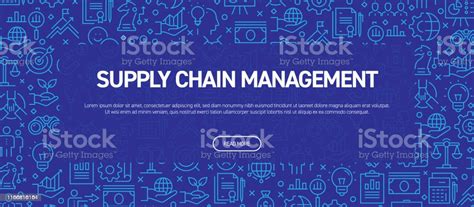 Supply Chain Management Concept Business Related Seamless Pattern Web