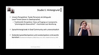 "Bilinguale Sprachverarbeitung bei Gebärdensprachnutzer*innen" Prof. Dr ...