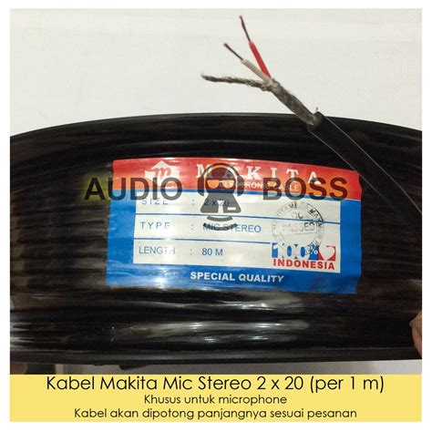 Jual Kabel Audio Mic Stereo Makita Original Hitam X X Per