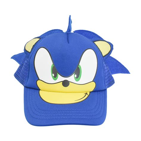 Sonic The Hedgehog Hat Embroidered 3d Character Face And Ears Snapback