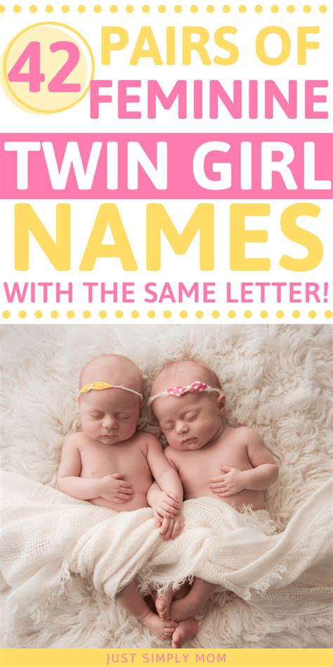 42 Sets Of Beautiful Twin Girl Names Just Simply Mom