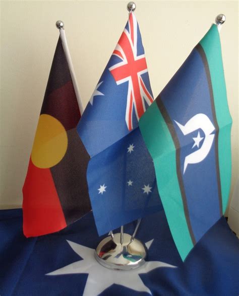 australia torres strait aboriginal flags desk flags metal base and poles custom flag australia