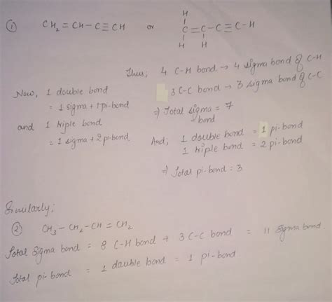 How Many Sigma And Pi Bonds Are In CH2 CH C Triple Bond CH And CH3