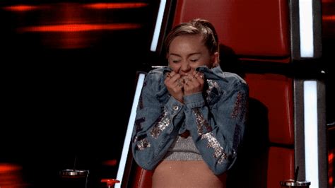 Excited Miley Cyrus  By Nbc Find And Share On Giphy